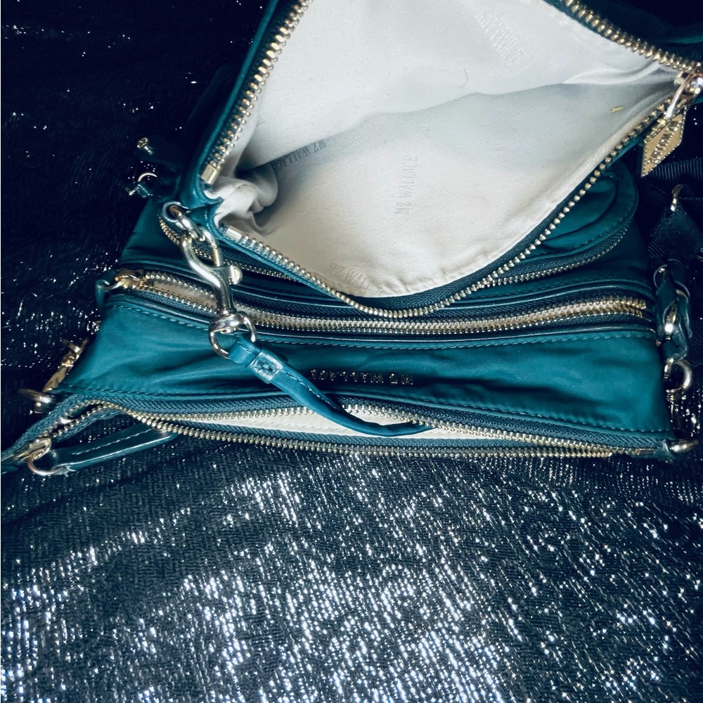 MZ Wallace Dark Green Nylon Crossbody Bag - Smooth Finish - Picture 12 of 16